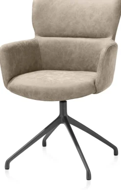 Best XOOON Sage, armstoel draaibaar - graphiet - stof Oregon - beige