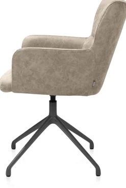Best XOOON Sage, armstoel draaibaar - graphiet - stof Oregon - beige