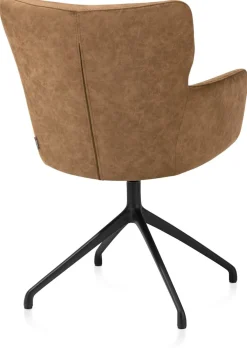 XOOON Sage, armstoel draaibaar - rough off black - stof Oregon - Desert