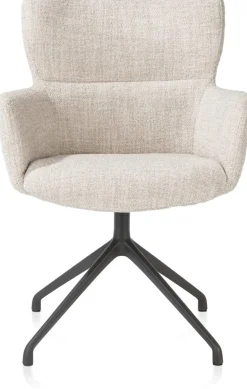 Online XOOON Sage, armstoel draaibaar - graphiet - stof Luton - Creme