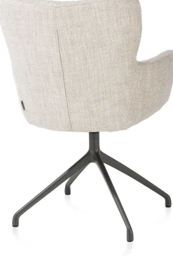 Online XOOON Sage, armstoel draaibaar - graphiet - stof Luton - Creme