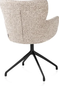 XOOON Sage, armstoel draaibaar - rough off black - stof Luton - koper