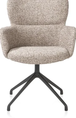 Outlet XOOON Sage, armstoel draaibaar - graphiet - stof Luton - koper