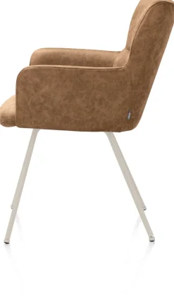 Discount XOOON Sage, armstoel 4-pootjes creme - stof Oregon - Desert