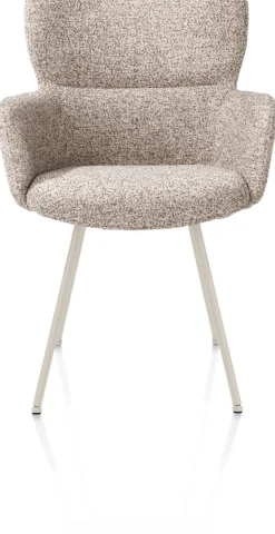 New XOOON Sage, armstoel 4-pootjes creme - stof Luton - koper