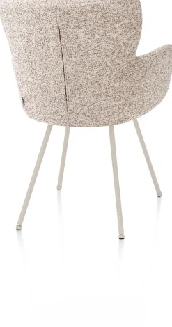 New XOOON Sage, armstoel 4-pootjes creme - stof Luton - koper