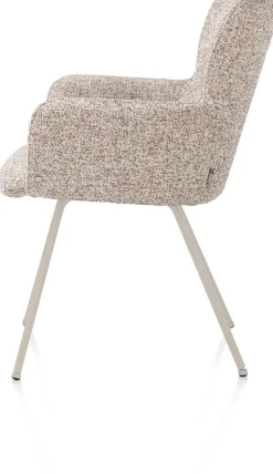 New XOOON Sage, armstoel 4-pootjes creme - stof Luton - koper