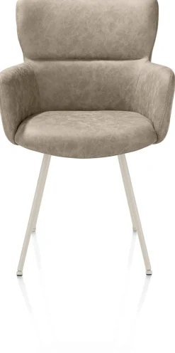 New XOOON Sage, armstoel 4-pootjes creme - stof Oregon - beige