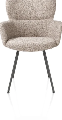 Discount XOOON Sage, armstoel 4-pootjes graphiet - stof Luton - koper