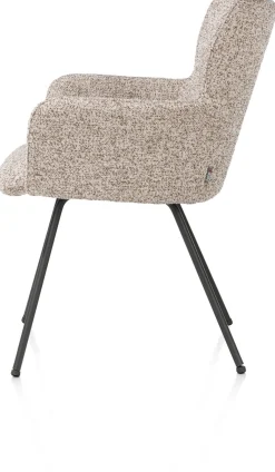 Discount XOOON Sage, armstoel 4-pootjes graphiet - stof Luton - koper