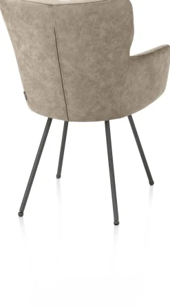 Online XOOON Sage, armstoel 4-pootjes graphiet - stof Oregon - beige