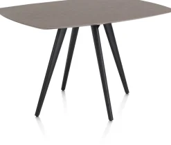 Clearance XOOON Saluti, BARTAFEL OVAAL 150 X 105 CM. - 4-POOTJES - ROUGH OFF BLACK - Lava