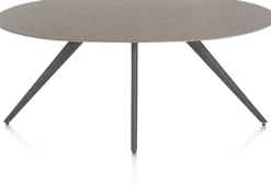 New XOOON Saluti, EETKAMERTAFEL ELLIPS 180 X 105 CM. - 4-POOTJES - GRAPHIET - Lava