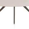 New XOOON Saluti, EETKAMERTAFEL ELLIPS 210 X 105 CM. - 4-POOTJES - STEELBROWN - Light sand