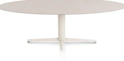 Online XOOON Saluti, EETKAMERTAFEL ELLIPS 240 X 110 CM. - CENTRALE POOT - CRÈME - Light sand
