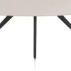 Clearance XOOON Saluti, EETKAMERTAFEL ELLIPS 240 X 110 CM. - 4-POOTJES - ROUGH OFF BLACK - Light sand