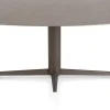 Online XOOON Saluti, EETKAMERTAFEL ELLIPS 240 X 110 CM. - CENTRALE POOT - STEELBROWN - Lava