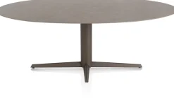 Sale XOOON Saluti, EETKAMERTAFEL ELLIPS 210 X 105 CM. - CENTRALE POOT - STEELBROWN - Lava