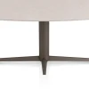 Outlet XOOON Saluti, EETKAMERTAFEL ELLIPS 240 X 110 CM. - CENTRALE POOT - STEELBROWN - Light sand