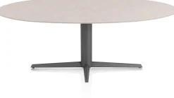 Sale XOOON Saluti, EETKAMERTAFEL ELLIPS 210 X 105 CM. - CENTRALE POOT - GRAPHIET - Light sand