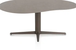 Discount XOOON Saluti, EETKAMERTAFEL ORGANISCH 180 X 120 CM. - CENTRALE POOT - STEELBROWN - Lava