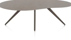 Online XOOON Saluti, EETKAMERTAFEL ORGANISCH 210 X 120 CM. - 4-POOTJES - STEELBROWN - Lava