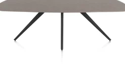 Hot XOOON Saluti, eetkamertafel ovaal 240 x 110 cm. - 4-pootjes - rough off black - Lava