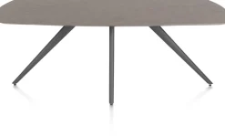 Discount XOOON Saluti, EETKAMERTAFEL OVAAL 210 X 105 CM. - 4-POOTJES - GRAPHIET - Lava