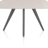 Clearance XOOON Saluti, EETKAMERTAFEL OVAAL 150 X 105 CM. - 4-POOTJES - GRAPHIET - Light sand