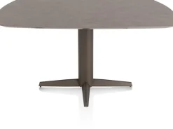 Outlet XOOON Saluti, EETKAMERTAFEL OVAAL 150 X 105 CM. - CENTRALE POOT - STEELBROWN - Lava