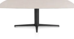 XOOON Saluti, EETKAMERTAFEL OVAAL 210 X 105 CM. - CENTRALE POOT - ROUGH OFF BLACK - Light sand