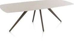 Hot XOOON Saluti, EETKAMERTAFEL OVAAL 240 X 110 CM. - 4-POOTJES - STEELBROWN - Light sand