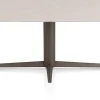 Hot XOOON Saluti, EETKAMERTAFEL OVAAL 240 X 110 CM. - CENTRALE POOT - STEELBROWN - Light sand