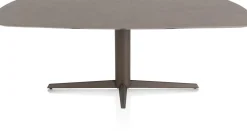Outlet XOOON Saluti, EETKAMERTAFEL OVAAL 210 X 105 CM. - CENTRALE POOT - STEELBROWN - Lava