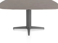 Best XOOON Saluti, EETKAMERTAFEL OVAAL 150 X 105 CM. - CENTRALE POOT - GRAPHIET - Lava