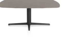 New XOOON Saluti, EETKAMERTAFEL OVAAL 180 X 105 CM. - CENTRALE POOT - ROUGH OFF BLACK - Lava