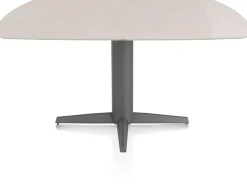 Clearance XOOON Saluti, EETKAMERTAFEL OVAAL 150 X 105 CM. - CENTRALE POOT - GRAPHIET - Light sand