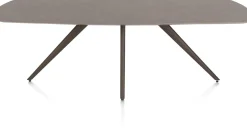 Best XOOON Saluti, EETKAMERTAFEL OVAAL 240 X 110 CM. - 4-POOTJES - STEELBROWN - Lava