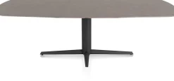Clearance XOOON Saluti, EETKAMERTAFEL OVAAL 240 X 110 CM. - CENTRALE POOT - ROUGH OFF BLACK - Lava