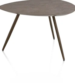 Clearance XOOON Salutina, salontafel 68 x 68 cm - 3 pootjes - steelbrown