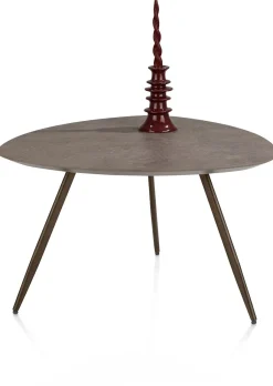 Clearance XOOON Salutina, salontafel 68 x 68 cm - 3 pootjes - steelbrown