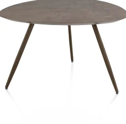 Clearance XOOON Salutina, salontafel 68 x 68 cm - 3 pootjes - steelbrown