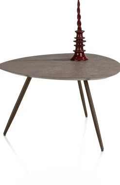 Clearance XOOON Salutina, salontafel 68 x 68 cm - 3 pootjes - steelbrown
