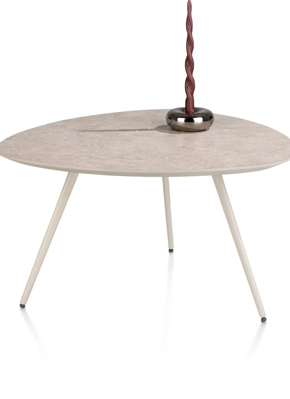 Hot XOOON Salutina, salontafel 68 x 68 cm - 3 pootjes - crème