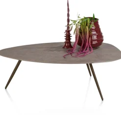 Sale XOOON Salutina, slontafel 110 x 80 cm - 3 pootjes - steelbrown