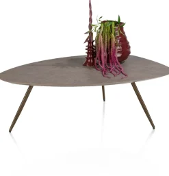 Sale XOOON Salutina, slontafel 110 x 80 cm - 3 pootjes - steelbrown