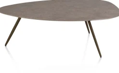 Sale XOOON Salutina, slontafel 110 x 80 cm - 3 pootjes - steelbrown