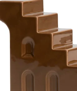 Discount XOOON Skira kandelaar (H11.8cm) in de kleur Bruin - COCOmaison