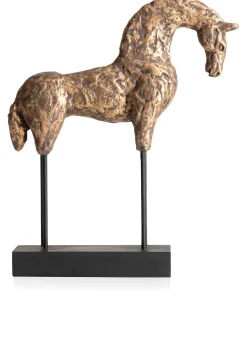 Hot XOOON Stallion beeld (H35cm) in de kleur Goud - COCOmaison
