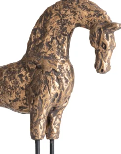 Hot XOOON Stallion beeld (H35cm) in de kleur Goud - COCOmaison